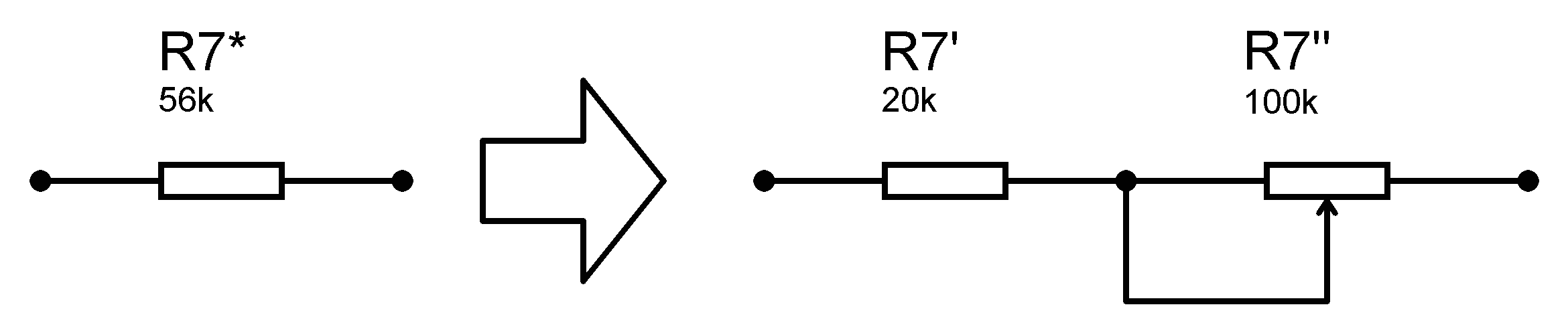 Схема замены резистора R7*